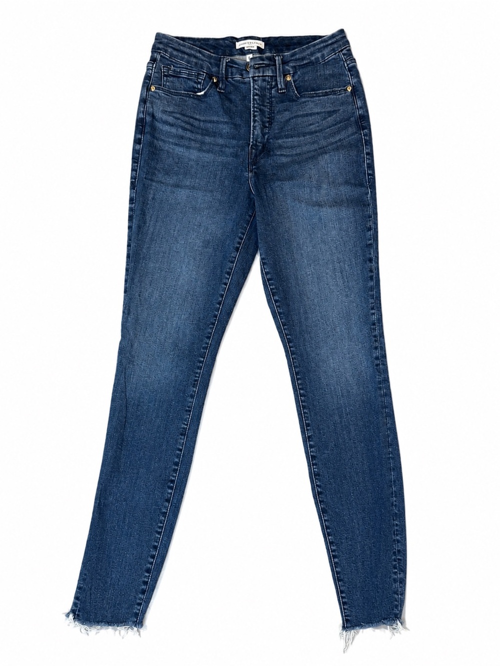 Good American Good Legs Skinny Jeans Raw Hem Size 6/28